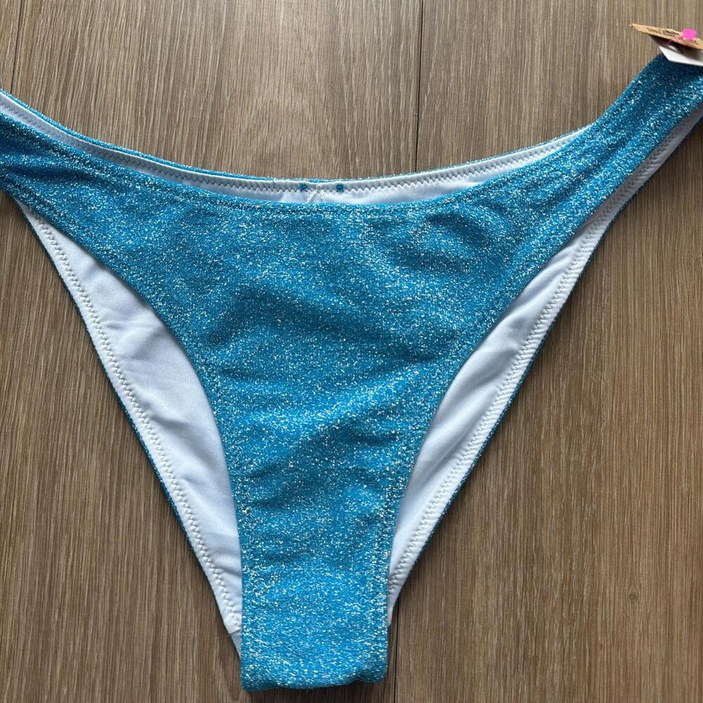 Victoria secret pink blue glitter Size S - Picture 2 of 5